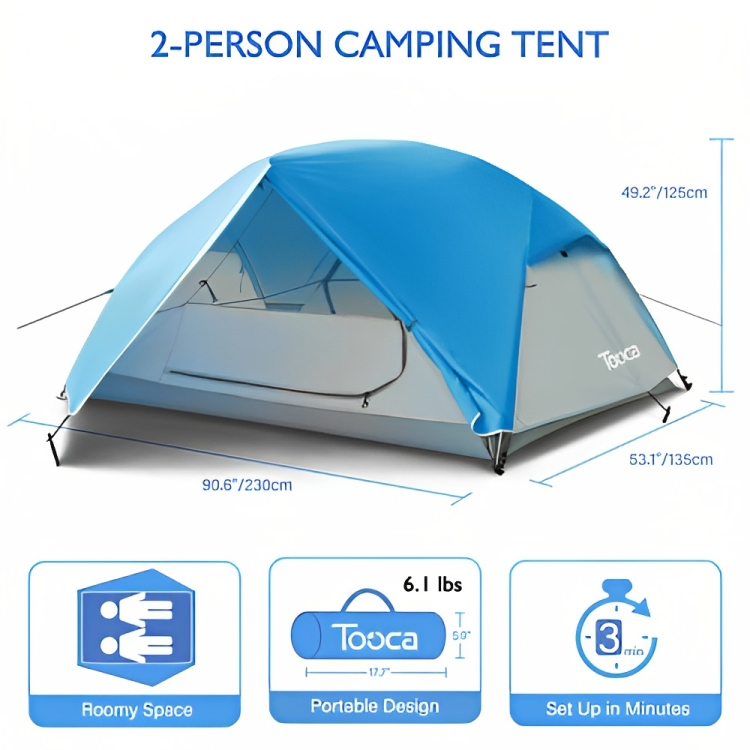 What size air mattress fits in a 2 person tent?