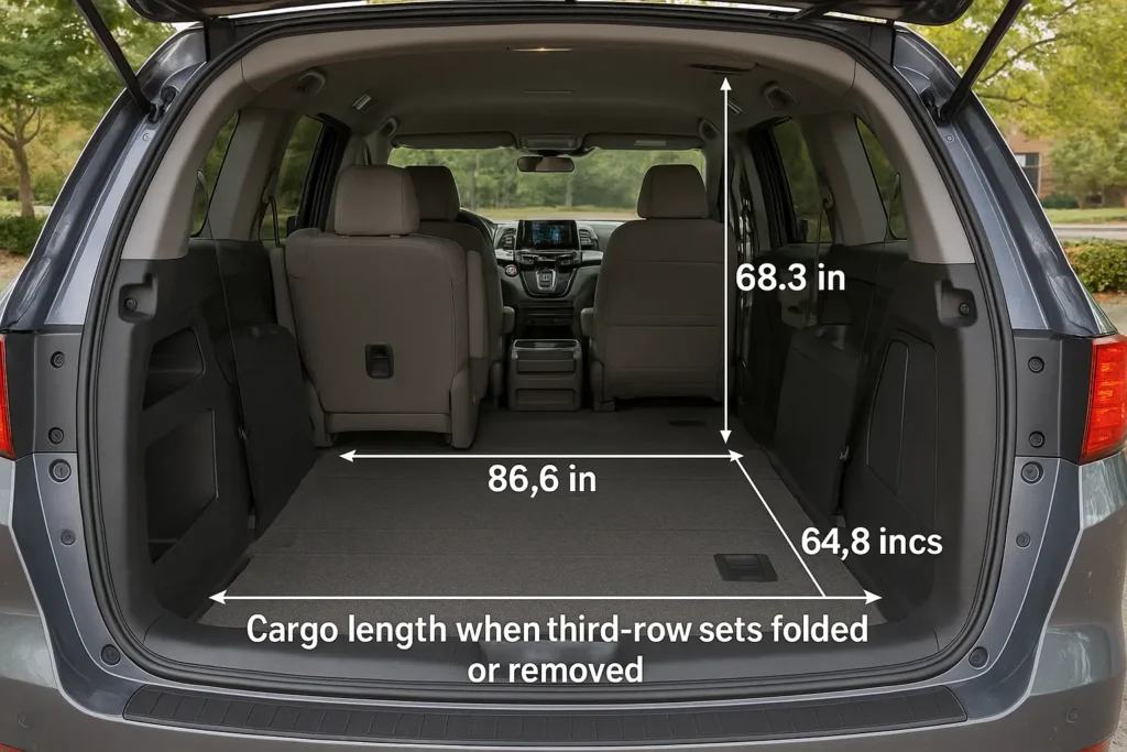 What Size Mattress Fits In A Honda Odyssey? (Queen, Full or Twin) 2025 Diagram of 2025 Honda Odyssey cargo space
