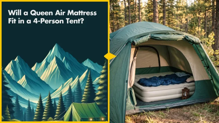 Queen Air Mattress in a 4-Person Tent