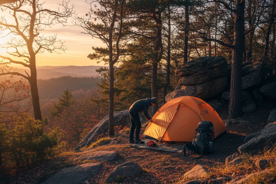 best campsite location for staying warm while camping