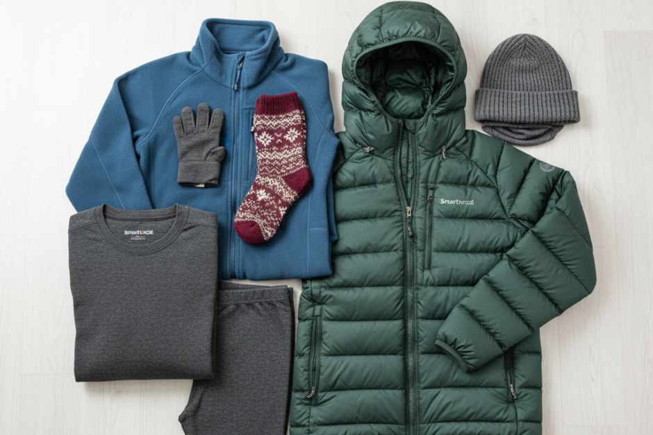 camping clothing layers for cold weather