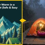 stay warm in a tent during cold night camping