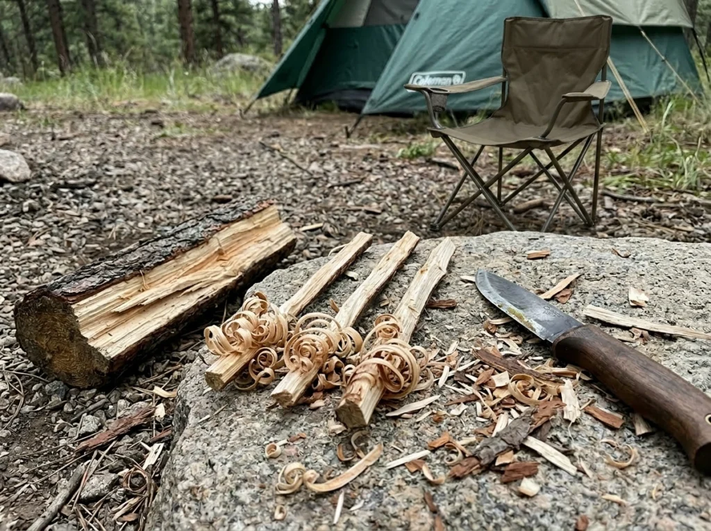 How to Start a Campfire With Wet Wood The Feather Stick Technique for Wet Wood