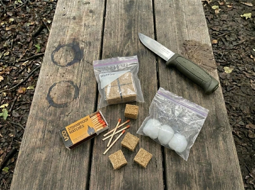 How to Start a Campfire With Wet Wood Waterproof Fire Starters Worth Having in Your Kit