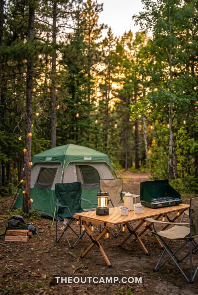 car camping kitchen setup