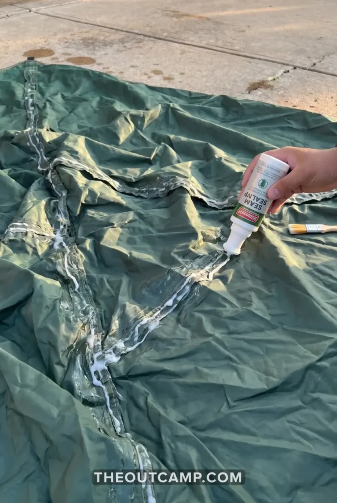 How to Waterproof a Tent: 6 Proven Fixes to Stop Leaks Coating a Tent Floor with Polyurethane Sealant